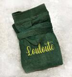 Classic badjas met kap – geborduurd